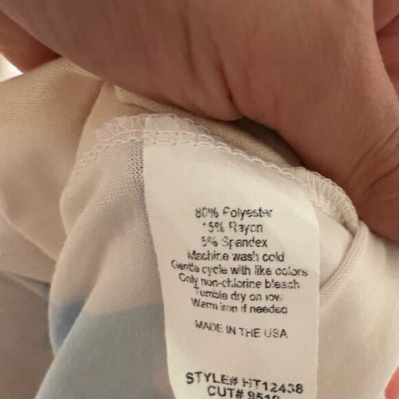 New! HOPELY Boutique Colorful Star Pattern Women's Blouse Large - Picture 5 of 5